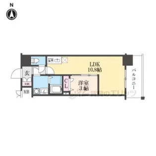 ソルテラスKYOTO西大路 瑠【4階】の間取り