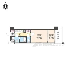 ソルテラスKYOTO西大路 瑠【5階】の間取り