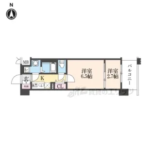 ソルテラスKYOTO西大路 瑠【8階】の間取り