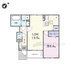 クレール聖和C【103号室】の間取り