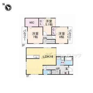 滋賀県大津市衣川1丁目【一戸建】の間取り