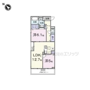 リ:ルーム東近江【105号室】の間取り