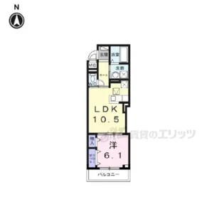 アルティザン九条【1階】の間取り