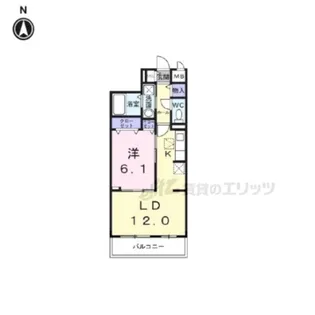 アルティザン九条【1階】の間取り