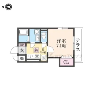 グラシオッソ【101号室】の間取り