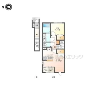 アンソレイエ・本堀【203号室】の間取り