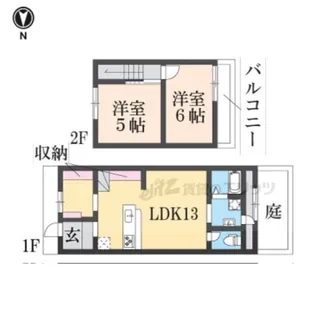 大阪府寝屋川市大利町【一戸建】の間取り