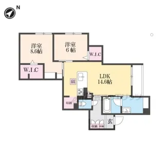 コティマヒルズ生駒【305号室】の間取り