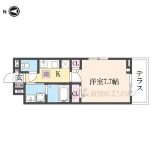 アビィ ロード【1階】の間取り