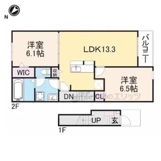 カーサ K スワン?【2階】の間取り