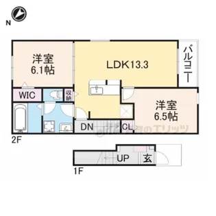 カーサ K スワン?【2階】の間取り