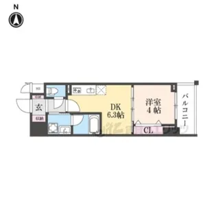 ベラジオ雅び京都円町駅前【3階】の間取り