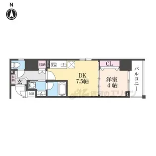 ベラジオ雅び京都円町駅前【6階】の間取り