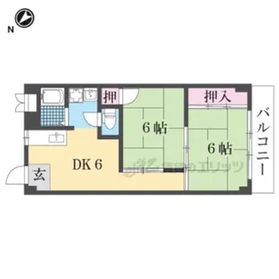 丸信リバーサイドコーポ1号棟【8階】の間取り