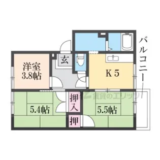 エトワール朝倉 C【C202号室】の間取り