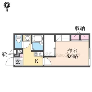 レオパレスNISHIITAMI【110号室】の間取り