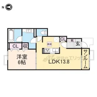 ハルモニアー【103号室】の間取り