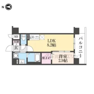 ソルテラス京都JUJO薫【5階】の間取り