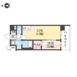ソルテラス京都JUJO薫【6階】の間取り
