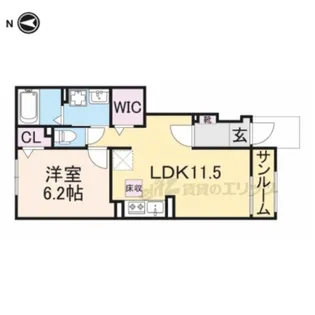 グランドハイツ?【1階】の間取り