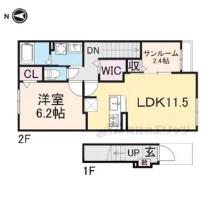 グランドハイツ?【2階】の間取り