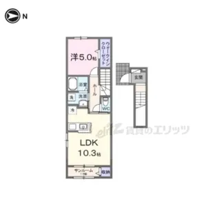 エテルノ大成H&Z【201号室】の間取り