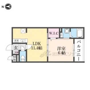 アーバンコート堀川西【4階】の間取り