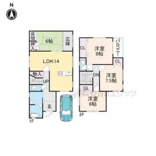 奈良県生駒郡三郷町勢野西5丁目【一戸建】の間取り