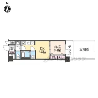 プレサンス十条凛華【1階】の間取り