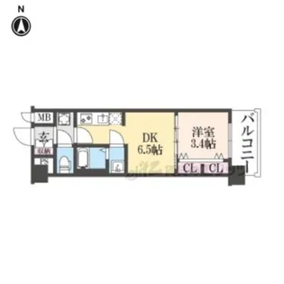 プレサンス十条凛華【2階】の間取り