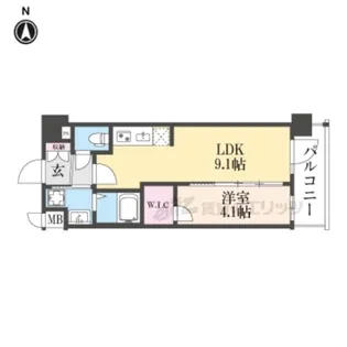 プレサンス十条凛華【421号室】の間取り