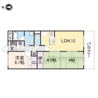朝日プラザ宇治【5階】の間取り