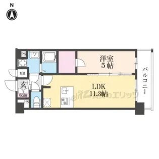プレサンス十条凛華【5階】の間取り