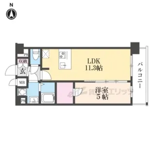 プレサンス十条凛華【5階】の間取り