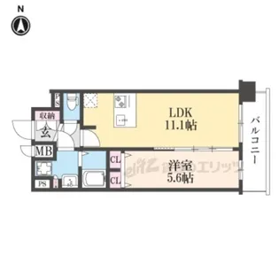 プレサンス十条凛華【627号室】の間取り