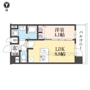 プレサンス十条凛華【7階】の間取り