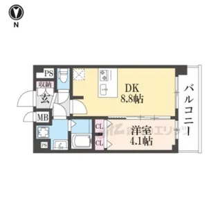 プレサンス十条凛華【7階】の間取り