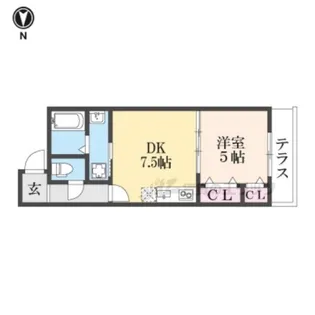 フジパレス弥刀駅北?番館【1階】の間取り