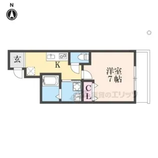 フジパレス弥刀駅北?番館【3階】の間取り
