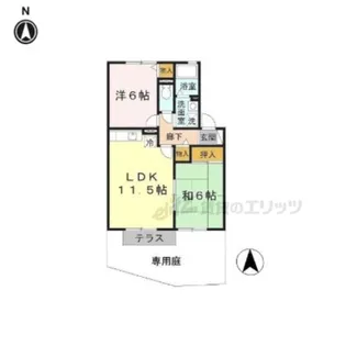 グランドゥール ?【1階】の間取り