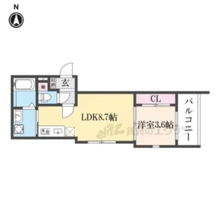 ウィローツリーレジデンス京都伏見【3階】の間取り