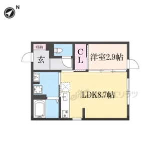 ユイストコート【202号室】の間取り