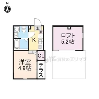 ハーモニーテラス豊後橋町A【1階】の間取り