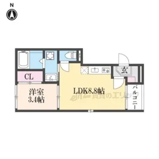 エーデルシュタイン花園伊町【3階】の間取り