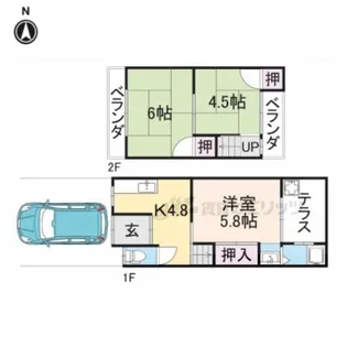 京都府京都市伏見区羽束師志水町【一戸建】の間取り