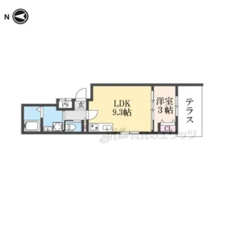 アドバンスコート五条丹波口【1階】の間取り