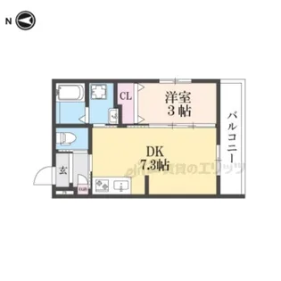 アドバンスコート五条丹波口【2階】の間取り