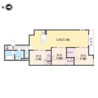 エステート南塚口【3階】の間取り