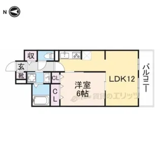 パルク大西【203号室】の間取り