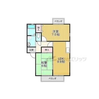 ファミーユコートB【201号室】の間取り
